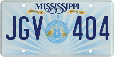MS license plate JGV404