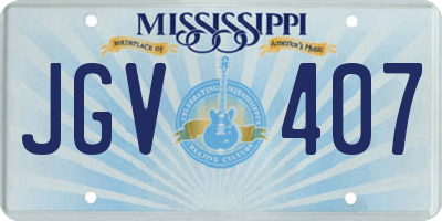 MS license plate JGV407
