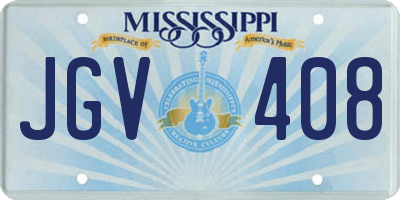 MS license plate JGV408