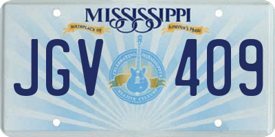 MS license plate JGV409