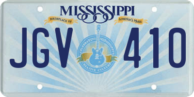 MS license plate JGV410