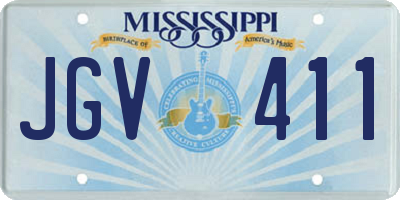 MS license plate JGV411