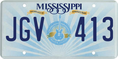 MS license plate JGV413