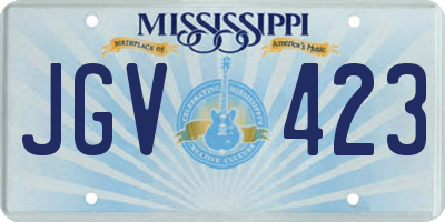 MS license plate JGV423