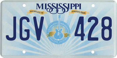 MS license plate JGV428