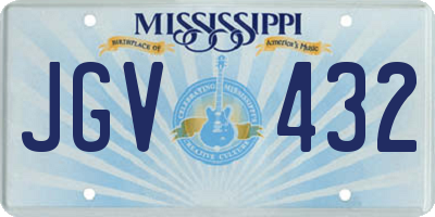 MS license plate JGV432