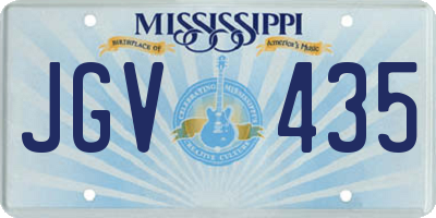 MS license plate JGV435