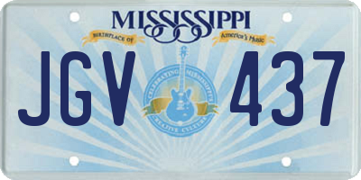 MS license plate JGV437