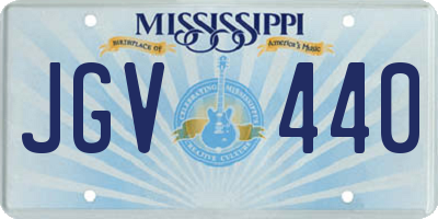 MS license plate JGV440