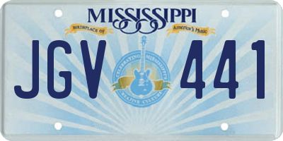 MS license plate JGV441