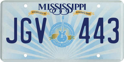 MS license plate JGV443