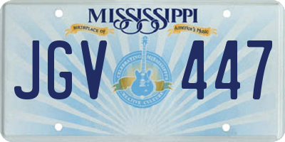 MS license plate JGV447