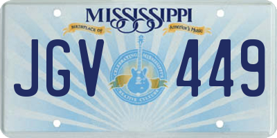 MS license plate JGV449