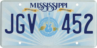 MS license plate JGV452