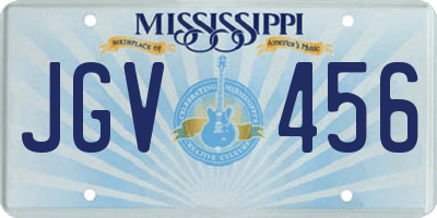 MS license plate JGV456