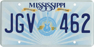 MS license plate JGV462