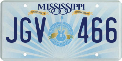 MS license plate JGV466
