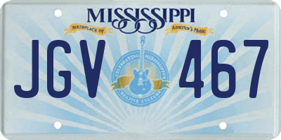 MS license plate JGV467