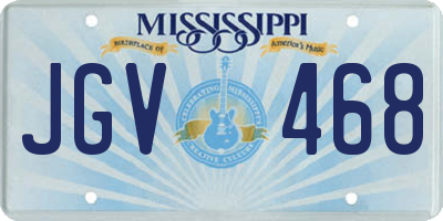 MS license plate JGV468