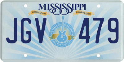 MS license plate JGV479