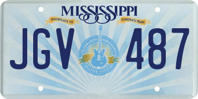 MS license plate JGV487