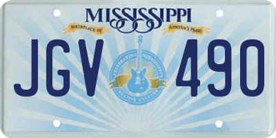 MS license plate JGV490