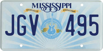 MS license plate JGV495