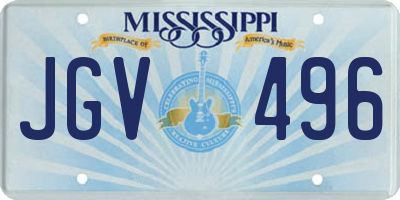 MS license plate JGV496