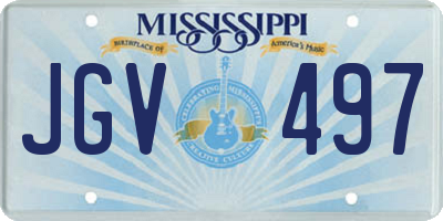 MS license plate JGV497