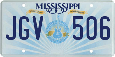 MS license plate JGV506