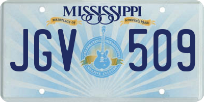 MS license plate JGV509