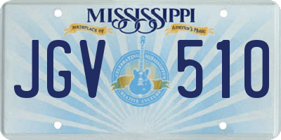 MS license plate JGV510