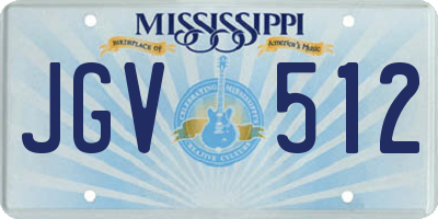 MS license plate JGV512