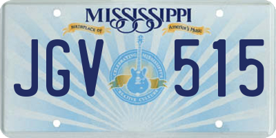 MS license plate JGV515