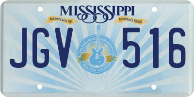MS license plate JGV516