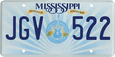 MS license plate JGV522