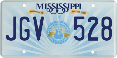 MS license plate JGV528
