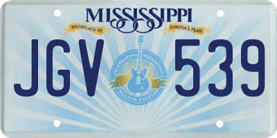 MS license plate JGV539