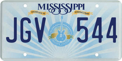 MS license plate JGV544