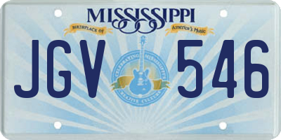 MS license plate JGV546