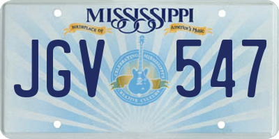 MS license plate JGV547