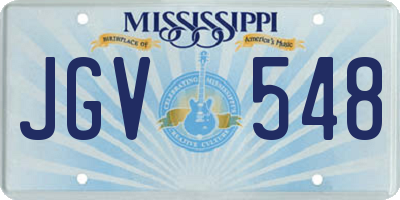 MS license plate JGV548