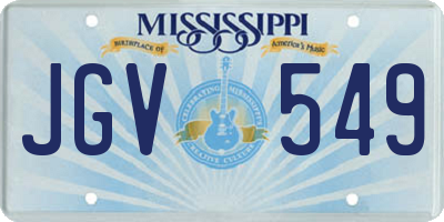 MS license plate JGV549