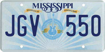 MS license plate JGV550