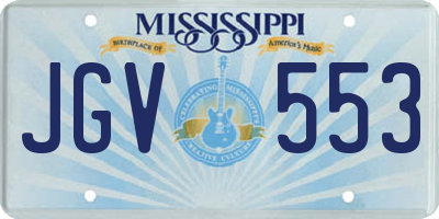 MS license plate JGV553