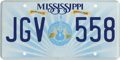 MS license plate JGV558
