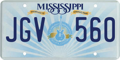 MS license plate JGV560
