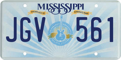 MS license plate JGV561