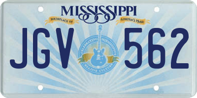 MS license plate JGV562