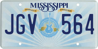 MS license plate JGV564